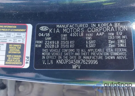 2019 Kia Soul + z USA, uszkodzony, nr VIN KNDJP3A5XK7629996